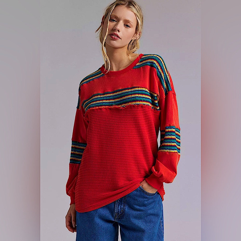 BDG Apollo Oversized Embroidered Long Sleeve Tee NWT